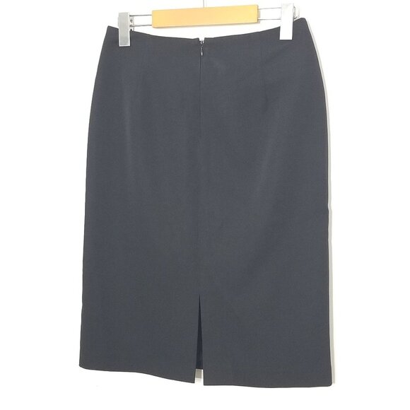 Simply Manakin Black Zipper Back Stretch Pencil Zipper Back Classic Skirt Size 3 - Picture 2 of 10